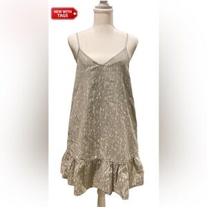 MaTaupe Printed Spaghetti-Strap Tank Dress